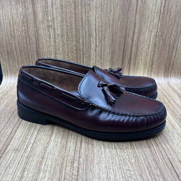 Hitchcock Other - Hitchcock Loafers Men's 11 (5E) Burgundy Leather Tassel Slip On Shoes